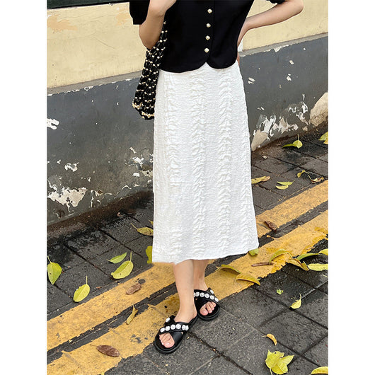 Falda A-línea Cintura Alta Slim con Efecto Cadera y Elegancia - Image 11