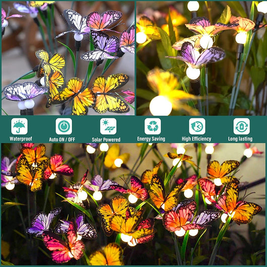 Lámpara Solar Decorativa de Jardín con Diseño de Mariposa - Image 3