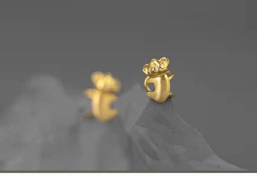 Aretes Koala's Hug Plata 925 Chapados en Oro - Image 6
