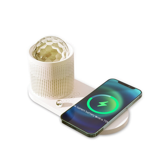 Parlante Bluetooth con Cargador Inalámbrico y Lámpara Nocturna Cielo Estrellado - Image 5