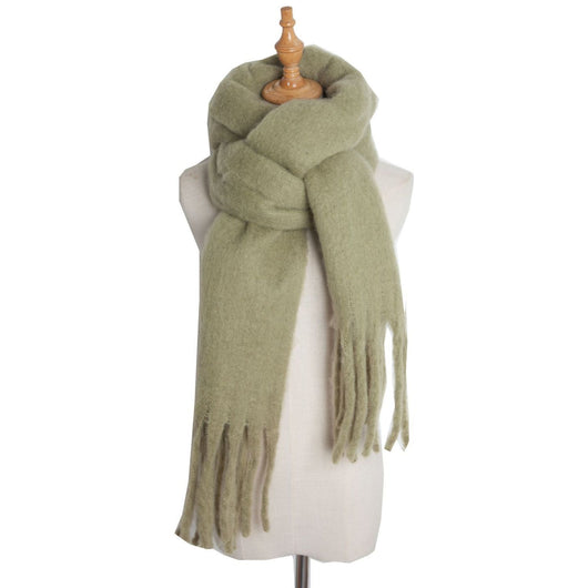 Bufanda Trenzada de Mohair Premium para Invierno - Suave y Abrigadora - Image 33