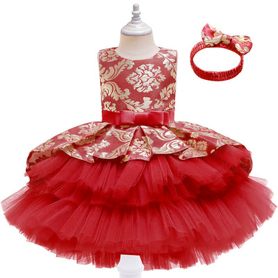 Vestido Infantil Elegante sin Mangas con Tul Esponjoso - Image 9