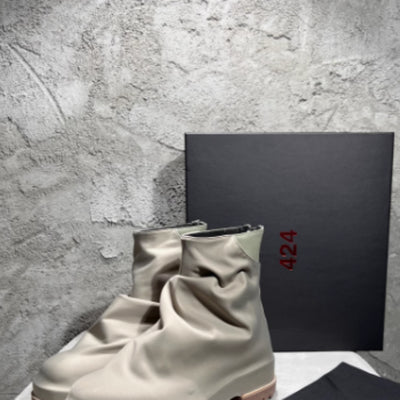 Botas Altas de Cuero Plisado con Plataforma para Hombre - Estilo Caballero - Image 4