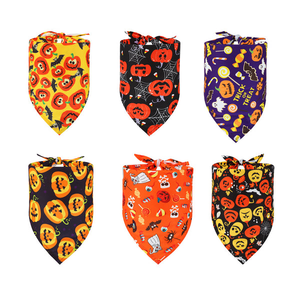 Babero Triangular Halloween para Mascotas con Diseño de Calavera