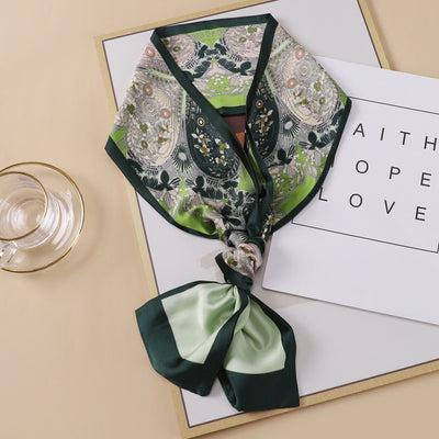 Pañuelo de Seda Delgado y Largo para Cabello - Doble Capa - Image 34