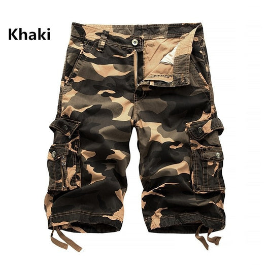 Shorts Cargo Camo de Algodón con Múltiples Bolsillos para Hombre - Image 9