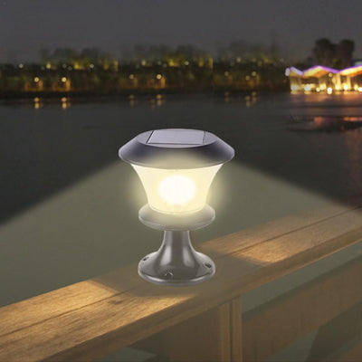 Faro Solar Redondo con 8 LEDs para Columnas - Image 7