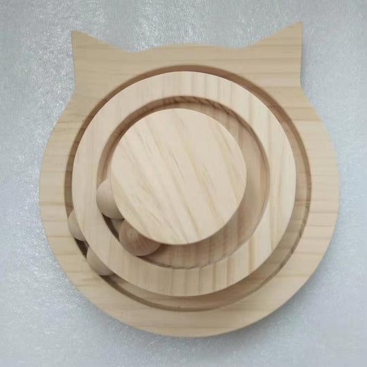 Juguete Interactivo de Tres Niveles para Gatos con Bolas de Madera - Image 5