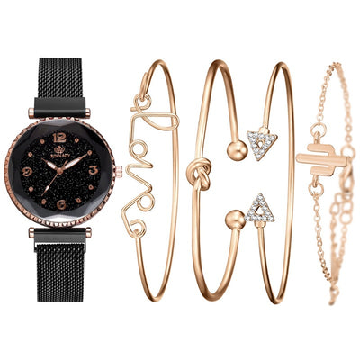 Conjunto de Reloj y Pulseras de Cuarzo para Mujer - Image 6