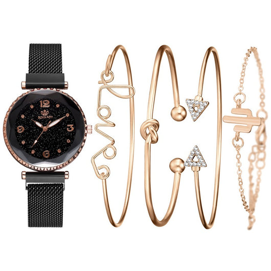 Conjunto de Reloj y Pulseras de Cuarzo para Mujer - Image 6