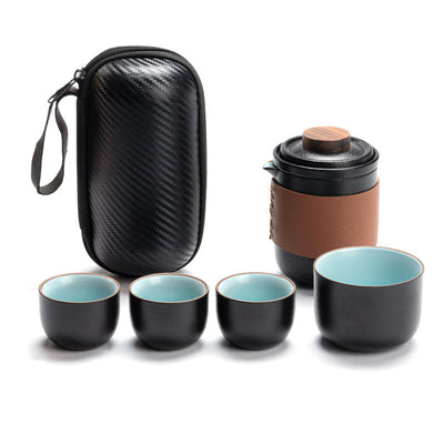 Juego de Té Portátil para Viajes con Tetera y Cuatro Tazas - Image 15