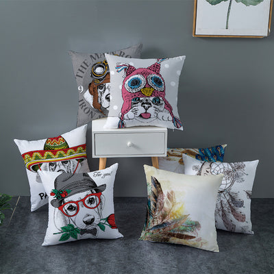 Funda de Cojín Sofá Tela Melocotón Serie Animales Infantiles - Image 27