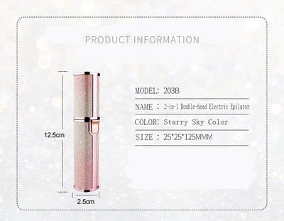 Depiladora Eléctrica Compacta con Diseño de Labial y Perfilador de Cejas Automático - Image 20