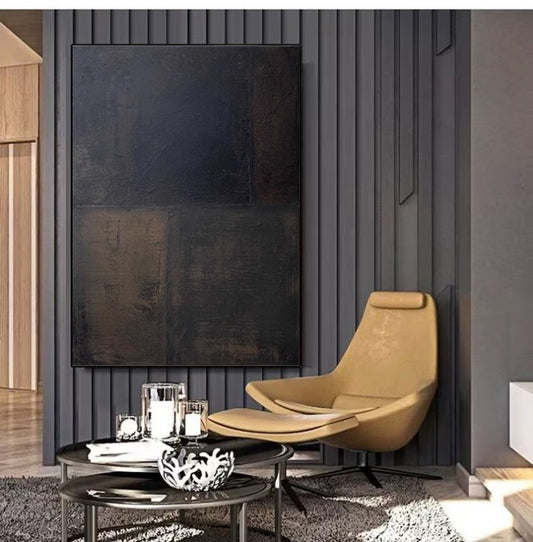Cuadro Abstracto Minimalista en Óleo - Lienzo Moderno sin Marco para Decoración