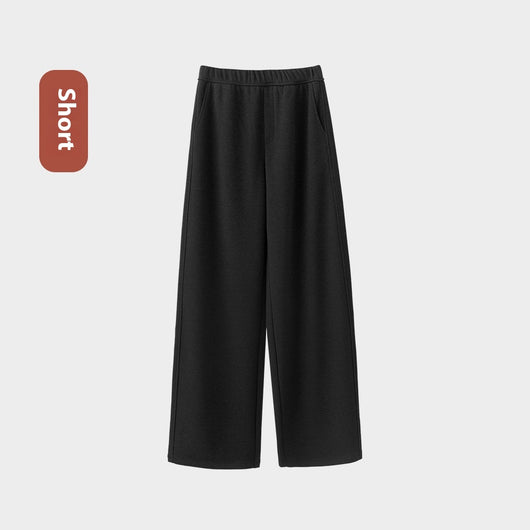 Pantalones de Lana Rectos Térmicos Talle Alto Slim Otoño Invierno - Image 9