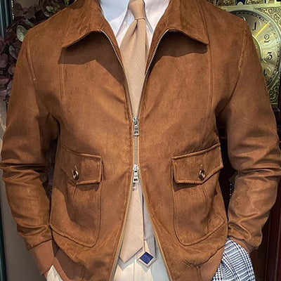 Chaqueta Bomber de Gamuza para Hombre - Image 5