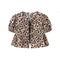 Cardigan Leopardo con Mangas Abullonadas Sexy