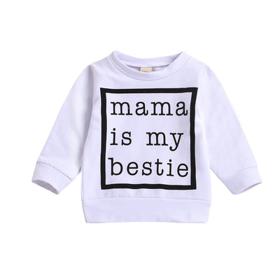 Suéter Unisex con Estampado Mama Letter - Diseño Moderno Negro y Blanco - Image 3