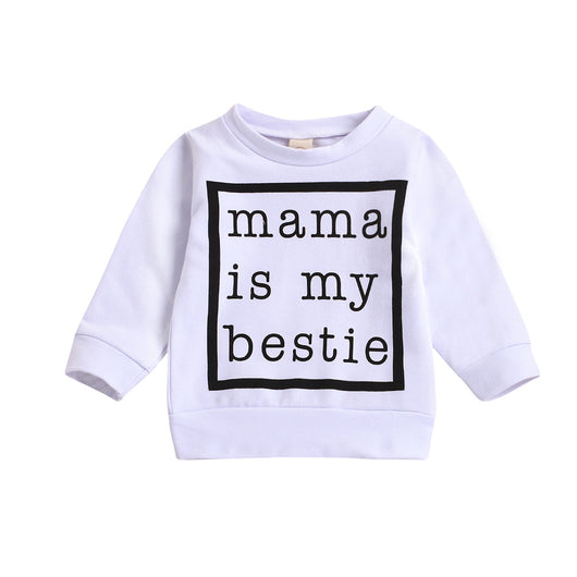 Suéter Unisex con Estampado Mama Letter - Diseño Moderno Negro y Blanco - Image 3