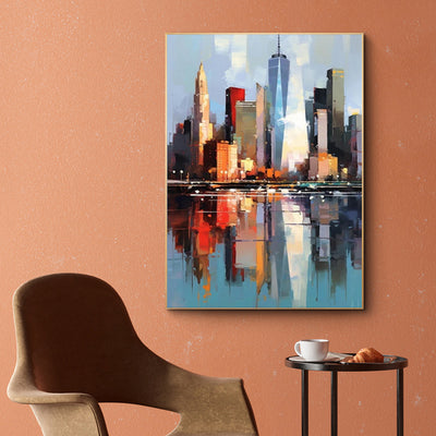 Cuadro Abstracto Nueva York Óleo sobre Lienzo - Decoración Urbana para Sala de Estar - Image 5
