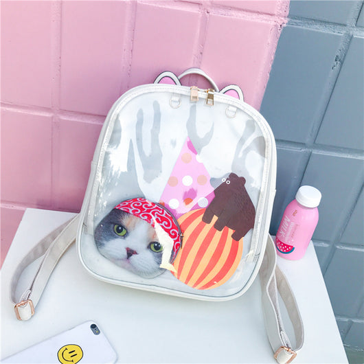 Mochila Escolar Transparente Candy Color Estilo Coreano para Niñas - Image 6