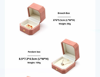 Caja Octagonal de Joyería con Encaje - Organizador de Anillos, Pendientes y Pulseras - Image 23