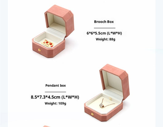 Caja Octagonal de Joyería con Encaje - Organizador de Anillos, Pendientes y Pulseras - Image 23