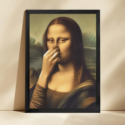 Póster de Arte Mona Lisa Contemporáneo con Gesto Humorístico - Image 3