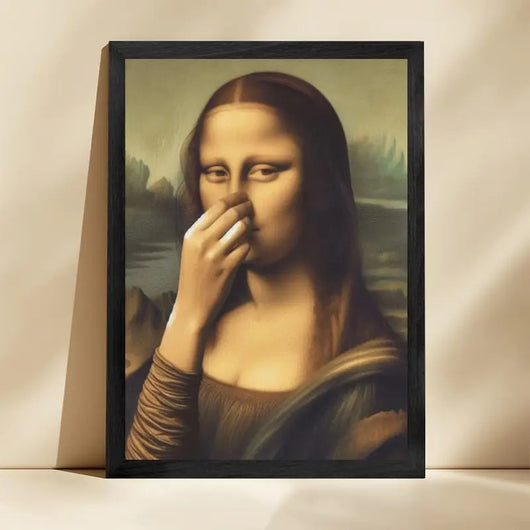 Póster de Arte Mona Lisa Contemporáneo con Gesto Humorístico - Image 3