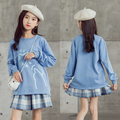 Suéter de Algodón Manga Larga para Niñas - Diseño Trendy Otoño - Image 9