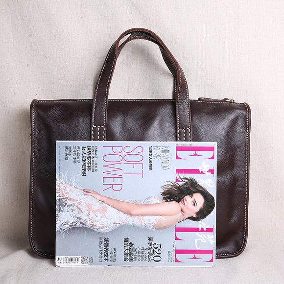 Maletín Ejecutivo de Cuero Vintage - Bolsa para Laptop Estilo Clásico
