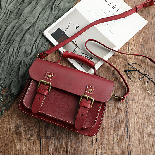Bolso de Cuero Vintage Artesanal para Mujer - Cuero Vegetal Curtido - Image 11