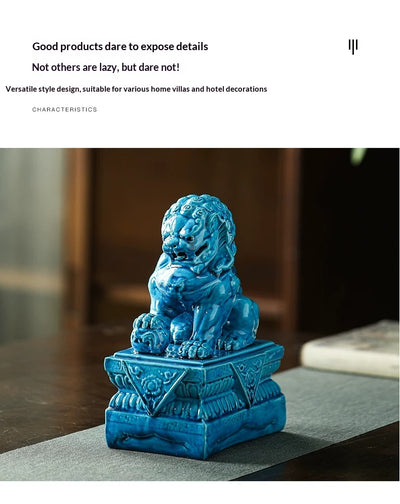 Ornamentos de León en Cerámica Refractaria para Feng Shui - Image 18