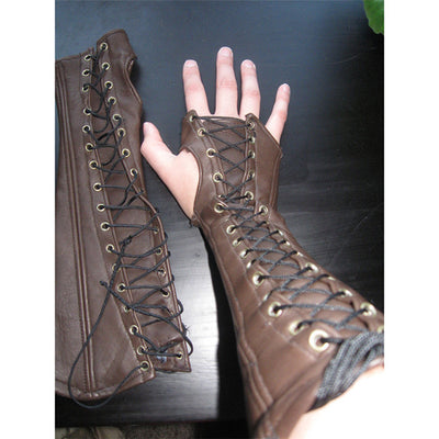 Guantes Deportivos Mitones con Muñequera de Encaje PU - Image 10
