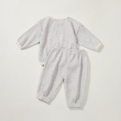 Pijama Infantil de Color Liso - Ropa Cómoda para Casa - Image 4