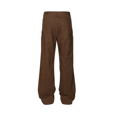 Pantalones Vaqueros Punk Wash Logging para Hombre - Corte Recto Ancho Outdoor - Image 3