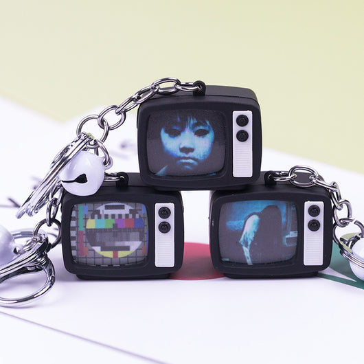 Llavero Miniatura TV Retro Terror Halloween - Accesorio Coleccionable