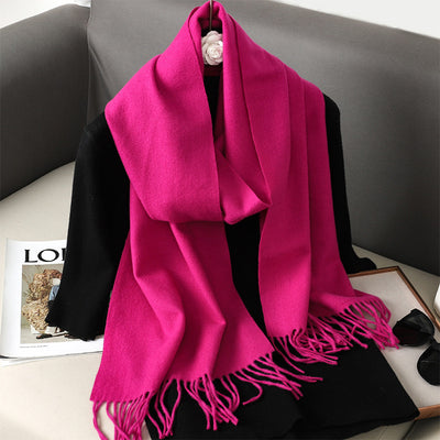 Pashmina Cálida de Color Sólido para Mujer - Chal Suave Estilo Cashmere - Image 28