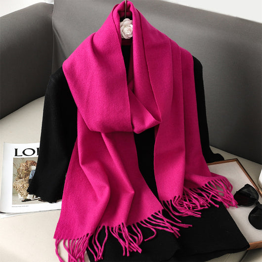Pashmina Cálida de Color Sólido para Mujer - Chal Suave Estilo Cashmere - Image 28