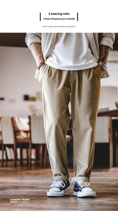 Pantalones Casual de Pana Estilo Americano para Hombre - Image 10