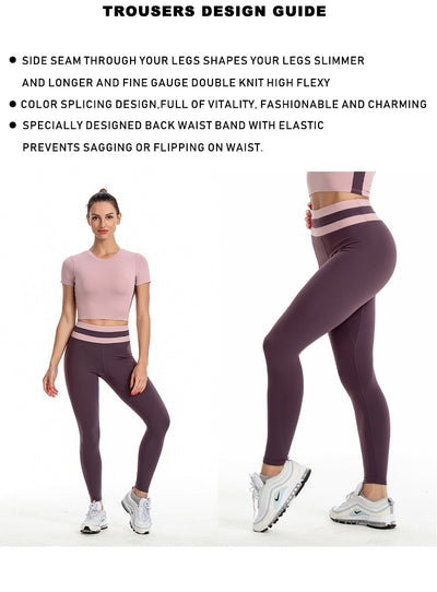 Conjunto Deportivo Yoga Mujer con Sostén Integrado - Playera Corta Ajustada - Image 11