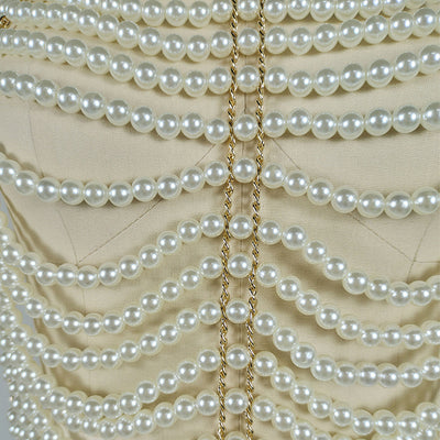 Vestido Elegante de Espalda Descubierta con Detalles de Perlas - Image 14
