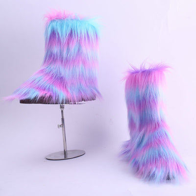 Botas de Nieve para Mujer con Pelaje de Zorro Imitado y Forro de Lana - Image 30