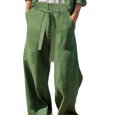Pantalones de Lino Cómodos con Cintura Elástica - Transpirables para Exterior - Image 5