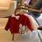 Cardigan Infantil con Moño de Encaje