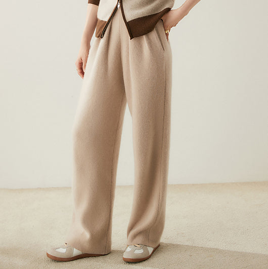 Pantalones Anchos de Cachemira para Mujer Otoño e Invierno - Image 12