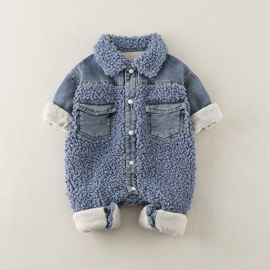 Mameluco Denim para Bebé con Mangas Largas - Diseño Adorable para Paseos
