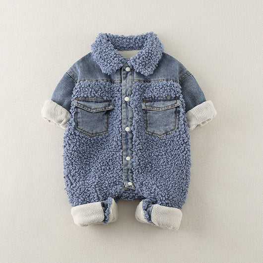 Mameluco Denim para Bebé con Mangas Largas - Diseño Adorable para Paseos