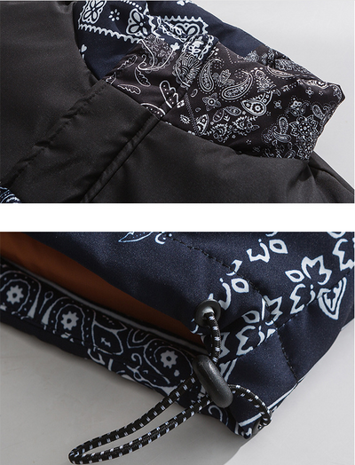 Abrigo de Algodón Holgado Retro con Estampado Floral Cashew - Image 11