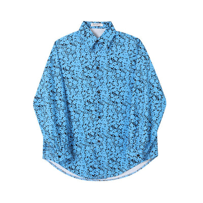 Camisa Casual de Manga Larga con Estampado Degradado Vibrante para Hombre - Image 5